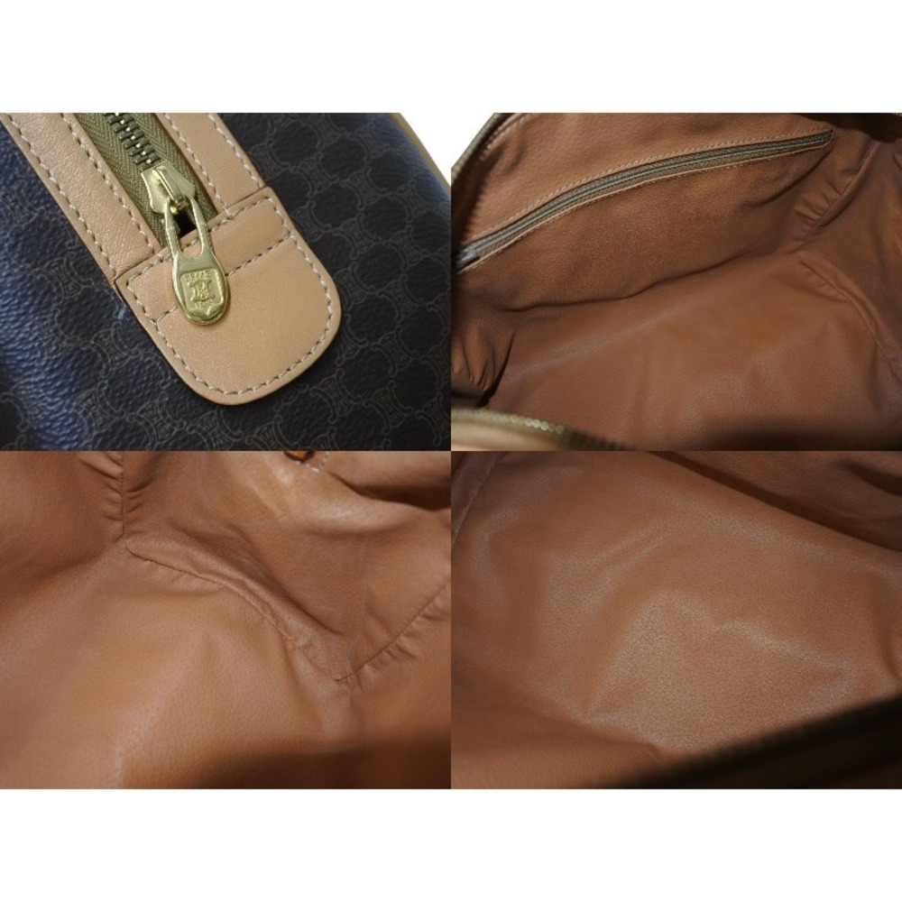 CELINE Boston Bag Macadam Beige Tan Brown Leather - Picture 10 of 10